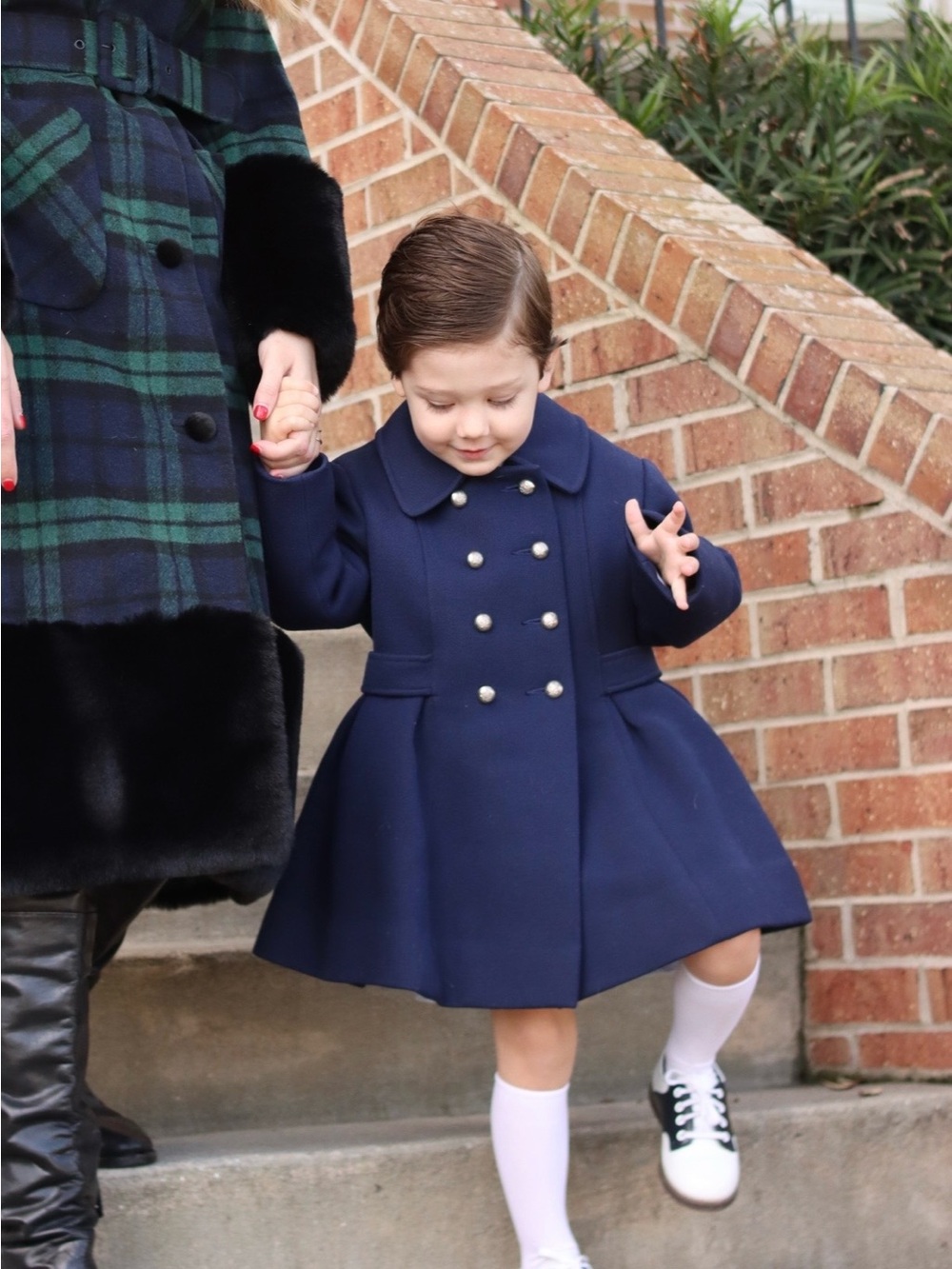 Vintage Navy Double-Breasted Toddler peacoat (3t/4t)